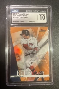 2017 Topps Finest Mookie Betts Orange Refractor #/25 CGC 10 Gem Mint - Bild 1 von 2