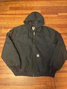 Carhartt Jacket Men 2XL Tall Black Hooded Yukon Extremes Artic Quilt Lined - Picture 1 of 9
