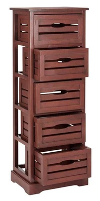 Gabinete de 5 cajones rojo sarina American Homes Collection Foto 1 de 4