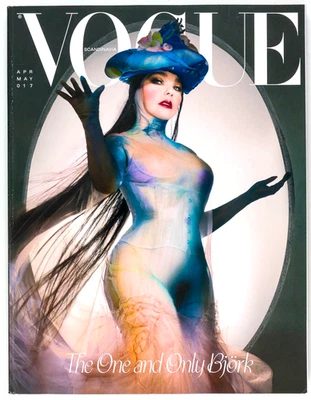 BJORK 1ST VOGUE  Margiela Merkin dress SCANDINAVIA April 2024  Galliano COUTURE - Image 1 of 4