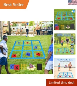 Multiplayer Giant Tic Tac Toe Bean Bag Toss - Ideal for Lawn & Beach Activities - Picture 1 of 8