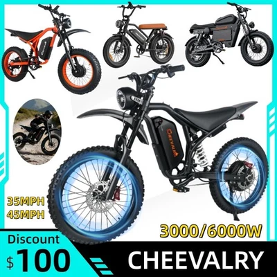 Bicicleta Eléctrica CHEEVALRY 6000W Moto Eléctrica 32AH E-MoutainBike E-bike Foto 1 de 4