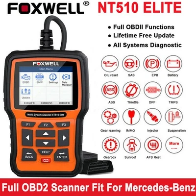 Foxwell NT510 Elite for MERCEDES BENZ Bidirectional OBD2 Scanner Diagnostic Tool - Image 1 of 4
