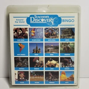 Teacher's Discovery Bingo Around the World Set 2-36 Players Complete Vtg 1997 - Picture 1 of 13