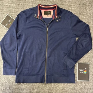 Banana Republic Herren Baumwolle Strick durchgehender Reißverschluss Pullover Jacke XL Kragen Knöpfe Vintage - Bild 1 von 16