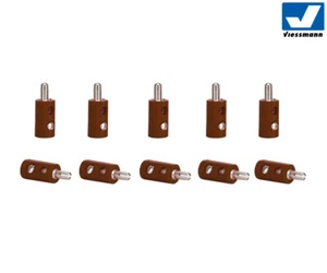 Enchufe transversal Viessmann 6873 marrón, 10 unidades - Imagen 1 de 1