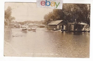 1912 RPPC NORFOLK NEBRASKA ELKHORN RIVER MOTORBOAT RACE BRIDGE OLD POSTCARD NE ! - Picture 1 of 2
