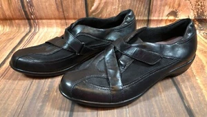 CLARKS Everyday Casual Strap Black Leather Shoes 84972 Womens 9 M (10a3) - Picture 1 of 10