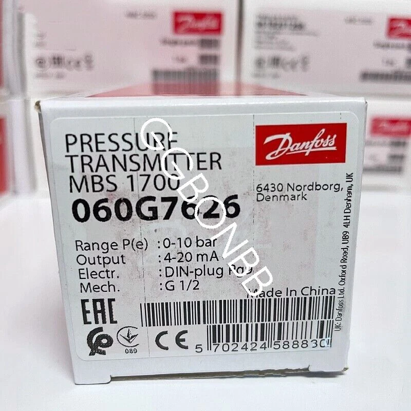 1PC Danfoss MBS1700 060G7626 Pressure Transmitter 0-10bar  FedEx or DHL - Image 1 of 2