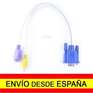 Cable VGA Macho a RCA y S-Video Hembra Imagen Video Sonido a0801 - Imagen 1 de 4