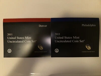 2011 US Mint Set 28 Coin Uncirculated Set Complete Philadelphia & Denver W/OGP - Image 1 of 2