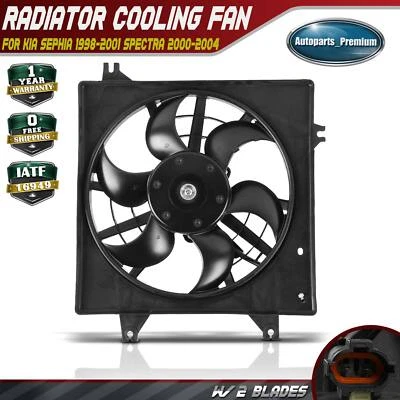 Conjunto de ventilador condensador de aire acondicionado para Kia Sephia 1998-2001 Spectra 2000-2004 transmisión automática Foto 1 de 4