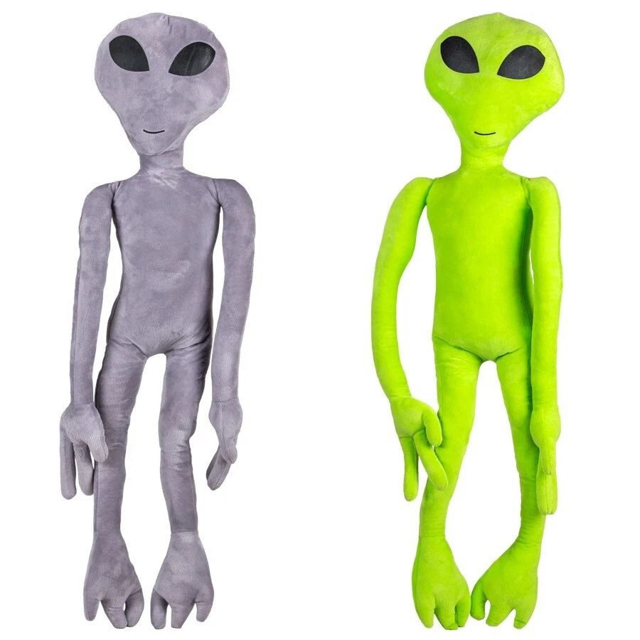 Peluche alienígena de 19,5 pulgadas ojos verdes lima que brillan en la oscuridad - Relleno alienígena Foto 1 de 4