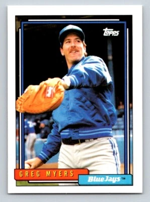 Greg Myers 1992 Topps #203 Toronto Blue Jays - Image 1 of 2