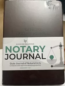 New Notary Journal Notary Public Record Book, 250 entries Legend Planner - Picture 1 of 3
