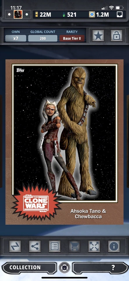 Topps Star Wars Digital Card Trader Tier 8 - Bronze Ahsoka Tano Base 4 - 200 cc - Image 1 of 1