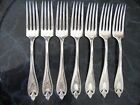 OLD COLONY Dinner Fork Lot 7 Silverplate 1847 Rogers 1911 Ex NoMon Floral Heel