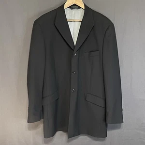 Steve Harvey Mens 42R Suit Jacket Blazer Coat Black Check 3 Button Textured Wool - Picture 1 of 14