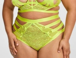 Torrid Hot Lime Spritz Strappy Vixen High-Waist Cheeky Panty Plus Size 4X, 26 - Picture 1 of 8