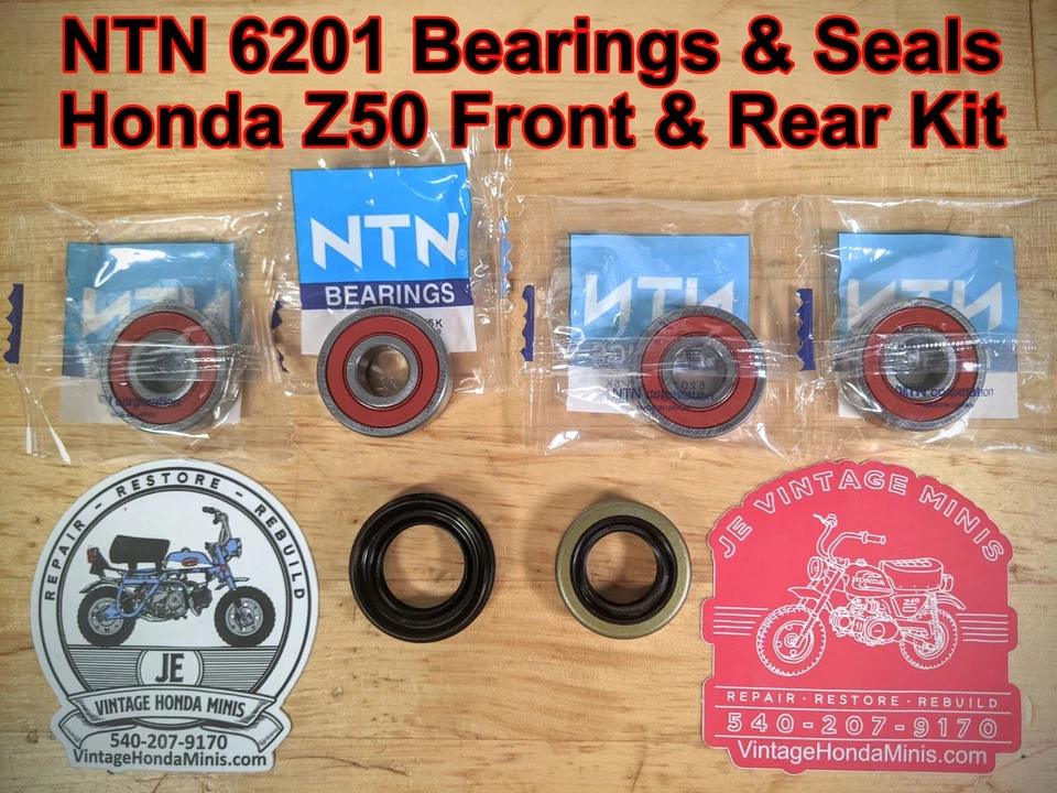 Rodamiento - Kit de buje y sello NTN 6201 - Calidad - Honda Z50 Z50a Z50r Mini Trail Foto 1 de 4