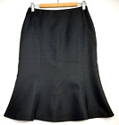 Laura Ashley Skirt Womens 8 Black Flare Lined Zip Up Business Work Event Party