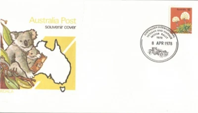 1978 Veteran And Vintage Motor Car Rally Pictorial Postmark On APO Koala Cover - image 1 of 2