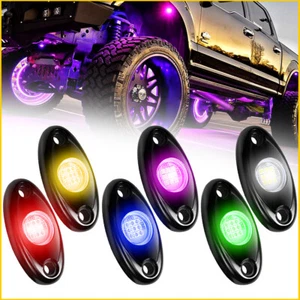 LED Rock Lights for ATV Offroad Truck Boat Underglow Underbody Fender Light Seal - Picture 1 of 22
