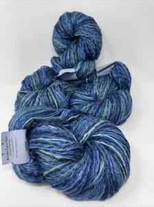 4 Brooks Farm Yarn Hand Dyed Riata Wool Mohair Silk Deep Blues Lt Greens 1500yds - Picture 1 of 7