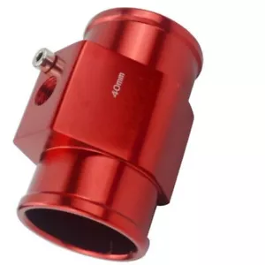 Water Temperature Sensor Adapter Tee Joint Pipe Gauge Coolant Hose Aluminum Red - Picture 1 of 19
