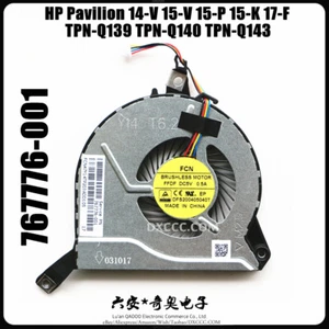 767776-001 HP Pavilion 14-V 15-K 15-V 15-P 17-F TPN-Q139 Q140 CPU Cooling Fan - Picture 1 of 4
