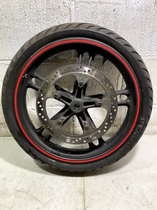 Yamaha YZF R 125 2013 FRONT ALLOY WHEEL TYRE RIM 100 80 17 STREET J17M/CXMT2.75 - Picture 1 of 13
