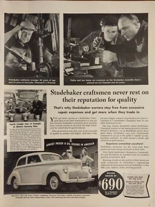 Pubblicità stampa Studebaker 1941 vintage Champion Club berlina. Joe Kopetski - Foto 1 di 1