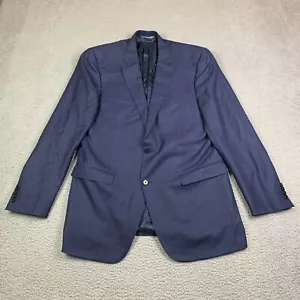 Canali Suit Mens Size 44 L Wool Blue 2-Button 19220/93 Italy - Picture 1 of 16