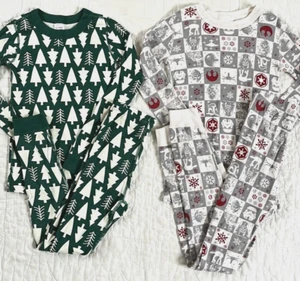 Hanna Andersson Boys Christmas Pajamas Lot Long John Tree Star Wars 130 140 8 10 - Picture 1 of 3
