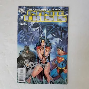 DC Infinite Crisis Number 1 Wonder Woman Jim lee Cover Signed By Geoff Johns - Picture 1 of 9