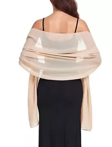 Chiffon Shawls and Wraps for Evening Dresses Sheer Wedding Shawl Wraps Scarve... - Picture 1 of 6