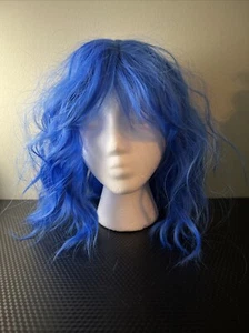 Blue Wig- Short And Wavy - Picture 1 of 3