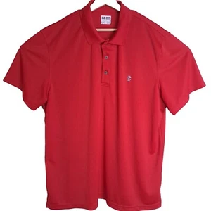 IZOD Men's XXL Red UPF-15 Short Sleeve Advantage Golf Polo Shirt 100% Polyester - Picture 1 of 15