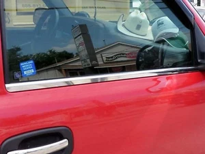 2007-2013 GMC SIERRA 2 Piece Stainless Window Sill Trim Set. 2-door, Regular Cab - Picture 1 of 1
