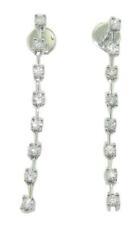 Dangle Chandelier Earrings I1 G 1.20 Ct Round Diamond 14K White Gold Prong Set