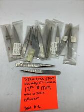 Stainless Steel Tweezers , TYPE MM, (13 Pc In Lot) 3021-A-6