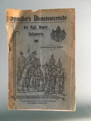 LIBRO MILITARIA TAVOLE UNIFORMI SPINDLER DIENSTUNTERRICHT Bamberg 1905 Tedesco - Immagine 1 di 4