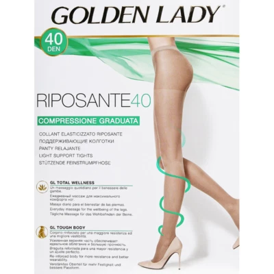 GOLDENLADY 10 PAIA COLLANT GOLDEN LADY RIPOSANTE 40 DENARI ELASTICIZZATO ELEGANTE