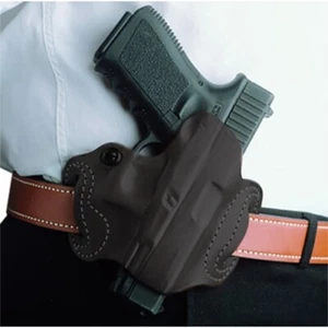 DESANTIS GUNHIDE 085BAZ9Z0 THUMB BREAK MINI SLIDE OWB BLACK LEATHER BELT SLIDE F - Picture 1 of 1
