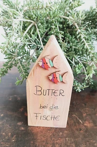 Holzhäuschen mit Spruch - Dekohäuschen - Geschenk - Bild 1 von 3