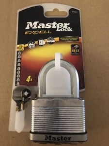 Master Lock - Excell Vorhängeschloss aus Stahl 64 mm - 38 mm Bügel M15DLF NEU - Bild 1 von 5
