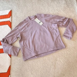Sweaty Betty Run Crewneck Sweatshirt Dusk Pink Sweatshirt NWT LARGE - Picture 1 of 8