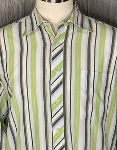Ted Baker London Men’s Button Up Dress Shirt Striped Size 17 32/33 XXL 2XL - Picture 1 of 8