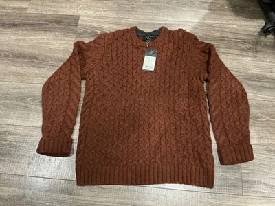 RAG & BONE  Deacon Crew Russet Mens Large 100% Wool (B34) - Image 1 of 4