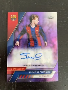 2022-23 Topps Chrome FC Barcelona Purple Auto Steve Archibald /15 #AU-SA - Picture 1 of 2